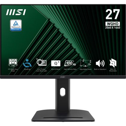LCD Monitor MSI PRO MP275QPG 27" Business Panel IPS 2560x1440 16:9 100 Hz 1 ms Speakers PROMP275QPG  PRO MP275QPG 4711377231916