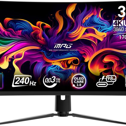 Monitor MSI MPG 321CURX QD-OLED 31.5" Gaming/Curved/4K Panel QD-OLED 3840x2160 16:9 240 Hz 0.03 ms MPG321CURXQD-OLED  MPG 321CURX QD-OLED 4711377250719