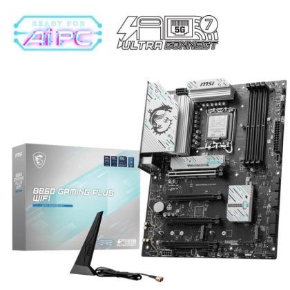 Mainboard MSI Intel B860 Express LGA1851 Memory DDR5 Memory slots 4 B860GAMINGPLUSWIFI  B860 GAMING PLUS WIFI 4711377289764