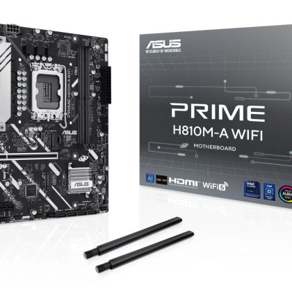 Mainboard ASUS Intel H810 LGA1851 Micro-ATX Memory DDR5 Memory slots 2 PRIMEH810M-AWIFI  PRIME H810M-A WIFI 4711387842522