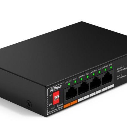 Switch DAHUA PoE ports 4 60 Watts SF1005P  SF1005P 6923172571427