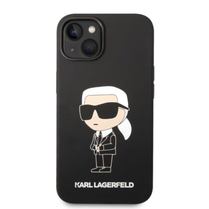 Karl Lagerfeld Liquid Silicone Ikonik NFT Case for iPhone 14 Plus / Black KLHCP14MSNIKBCK 3666339086572
