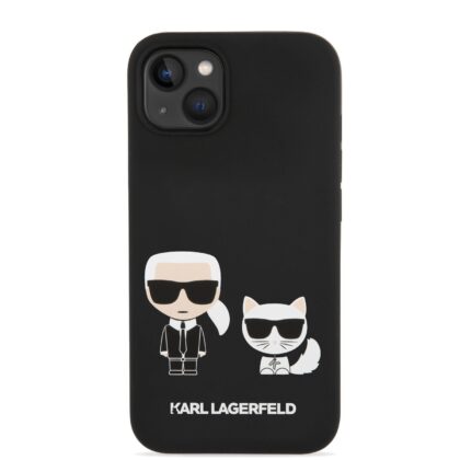 Karl Lagerfeld MagSafe Liquid Silicone Karl and Choupette Case for iPhone 14 Plus / Black KLHMP14MSSKCK 3666339087531