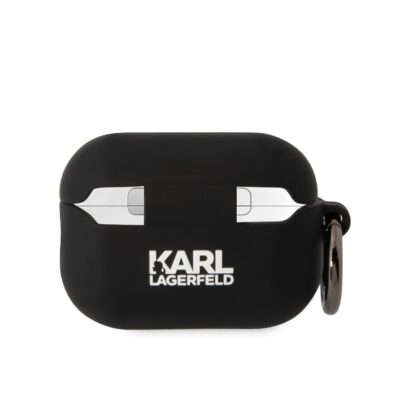 Karl Lagerfeld 3D Logo NFT Karl Head Silicone Case for AirPods Pro 2 / Black KLAP2RUNIKK 3666339099237