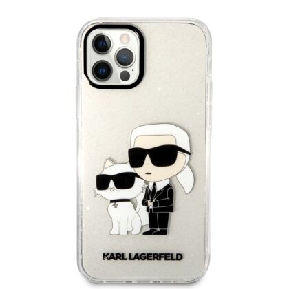 Karl Lagerfeld IML Glitter Karl and Choupette NFT Case for iPhone 12/12 Pro / transparent KLHCP12MHNKCTGT 3666339102104