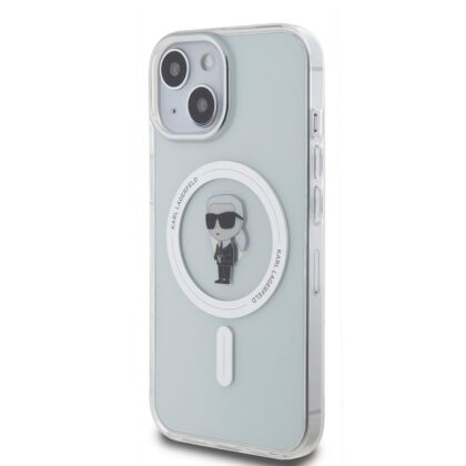 Karl Lagerfeld IML Ikonik MagSafe Case for iPhone 15 / Transparent KLHMP15SHFCKNOT 3666339162276
