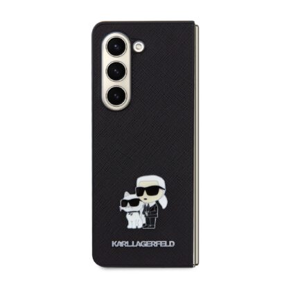 Karl Lagerfeld PU Saffiano Karl and Choupette NFT Case for Samsung Galaxy Z Fold5 / black KLHCZFD5SAKCNPK 3666339174040