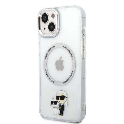 Karl Lagerfeld IML Karl and Choupette MagSafe Case for iPhone 15 / transparent KLHMP15SHNKCIT 3666339195229