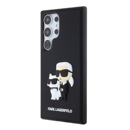 Karl Lagerfeld 3D Rubber Karl and Choupette Case for Samsung Galaxy S24 Ultra / black KLHCS24L3DRKCNK 3666339241988