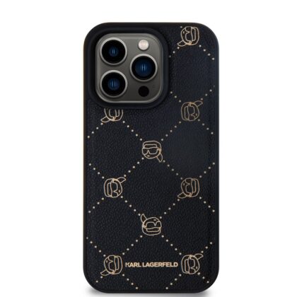Karl Lagerfeld PU Karl Heads Pattern MagSafe Case for iPhone 15 Pro Max / Black KLHMP15XPGKHPHK 3666339252670