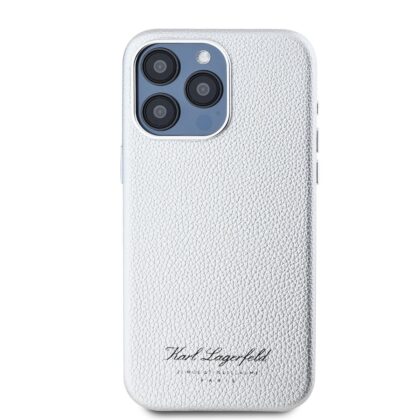 Karl Lagerfeld Grained PU Hotel RSG Case for iPhone 15 Pro Max / Grey KLHCP15XPGWCMKHG 3666339256593