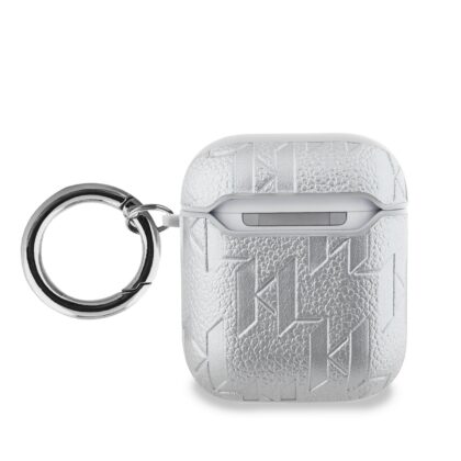 Karl Lagerfeld PU Embossed Karl Head Case for AirPods 1/2 / Silver KLA2PGKIPS 3666339283872