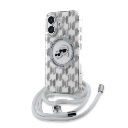 Karl Lagerfeld IML Monogram Crossbody K&CH Heads MagSafe Case for iPhone 16 / transparent KLHMP16SHCKCKLCT 3666339320485