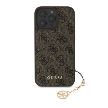 Guess 4G Charm Case for iPhone 16 Pro Max Tone on Tone / Brown GUHCP16XGF4GCW 3666339343804