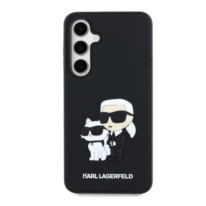 Karl Lagerfeld 3D Rubber Karl and Choupette Case for Samsung Galaxy S24 FE / Black KLHCS24FE3DRKCNK 3666339386399