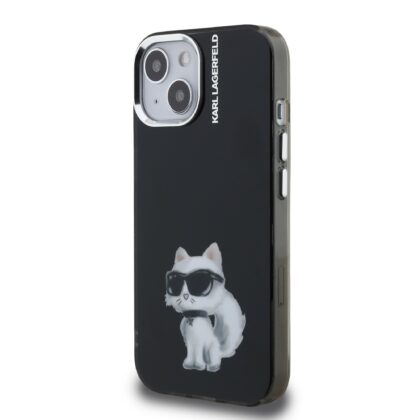 Karl Lagerfeld IML Aquarelle Choupette Case for iPhone 15 / Black KLHCP15SHMCHAQK 3666339464349