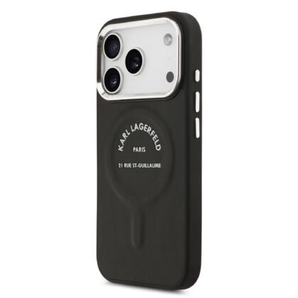 Karl Lagerfeld PU RSG Logo MagSafe Case for iPhone 17 Pro / black KLHMP17LPSKRSGEK 3666339494032