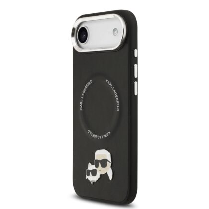 Karl Lagerfeld PU Karl and Choupette Heads Pins MagSafe Case for iPhone Air / Black KLHMP17MPSMLRKCK 3666339494988
