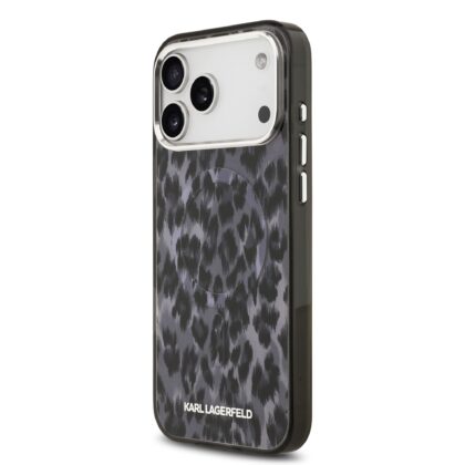 Karl Lagerfeld IML Leopard MagSafe Case for iPhone 17 Pro Max / Grey KLHMP17XHDLEOICK 3666339506100