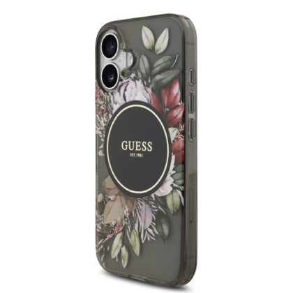 Guess IML Flowers Strap MagSafe Case for Apple iPhone 17 GUHMP17SHFWBRCESK 3666339526115