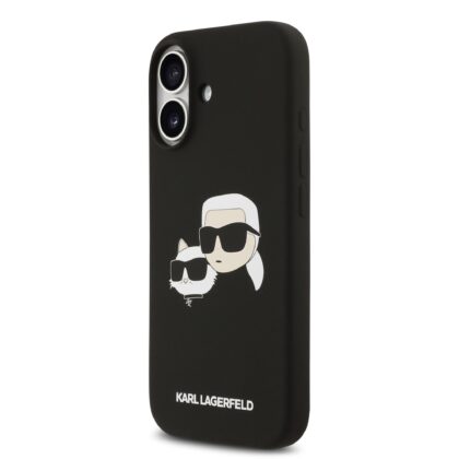 Karl Lagerfeld Liquid Silicone Double Heads MagSafe Case for iPhone 17 / black KLHMP17SSKCHPPLK 3666339549459