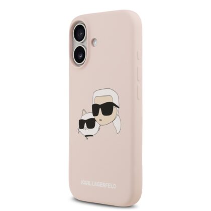 Karl Lagerfeld Liquid Silicone Double Heads MagSafe Case for iPhone 17 / Pink KLHMP17SSKCHPPLP 3666339549497