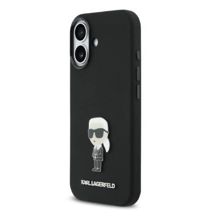 Karl Lagerfeld Liquid Silicone Metal Ikonik Case for iPhone 17 / Black KLHCP17SSMHKNPK 3666339549657