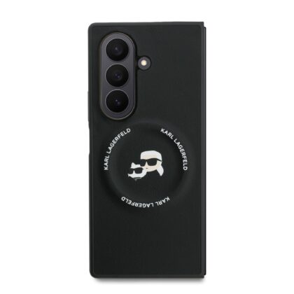 Karl Lagerfeld PU Karl and Choupette Heads Magnetic Case for Samsung Galaxy Z Fold 7 / black KLHMZFD7PSMLRKCK 3666339559373