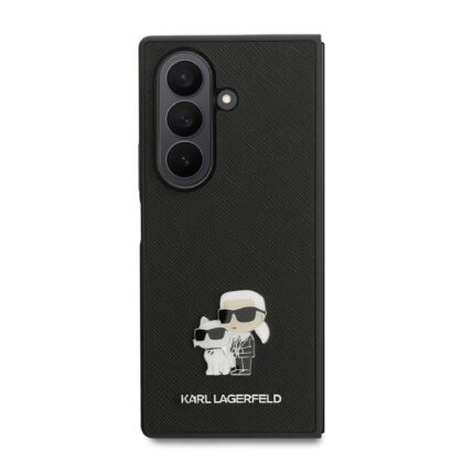Karl Lagerfeld PU Saffiano Karl and Choupette Case for Samsung Galaxy Z Fold 7 / black KLHCZFD7SAPKCNPK 3666339559397