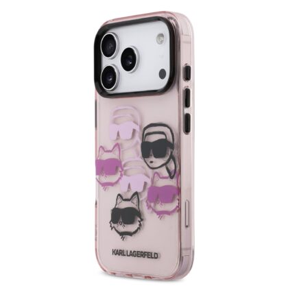 Karl Lagerfeld IML Multi K&CH Heads Case for iPhone 17 Pro / Pink KLHCP17LHMCHKCOP 3666339574949