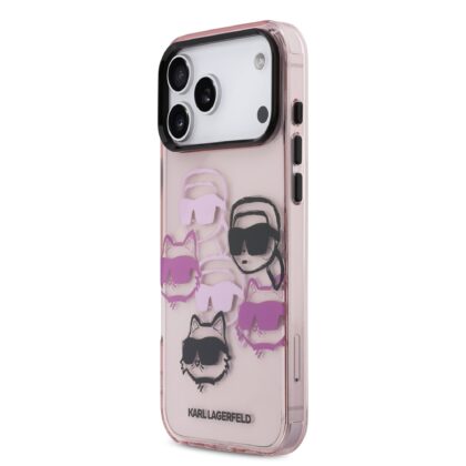 Karl Lagerfeld IML Multi K&CH Heads Case for iPhone 17 Pro Max / pink KLHCP17XHMCHKCOP 3666339574956