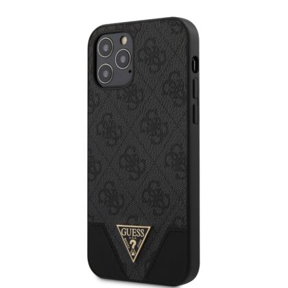 Guess PU 4G Triangle Case for iPhone 12/12 Pro 6.1 / Grey GUHCP12MPU4GHBK 3700740480328