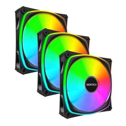 CASE FAN 120MM/RX120 PRO BLACK 3 IN 1 MONTECH  RX120 PRO BLACK 3 IN 1 4710562748536