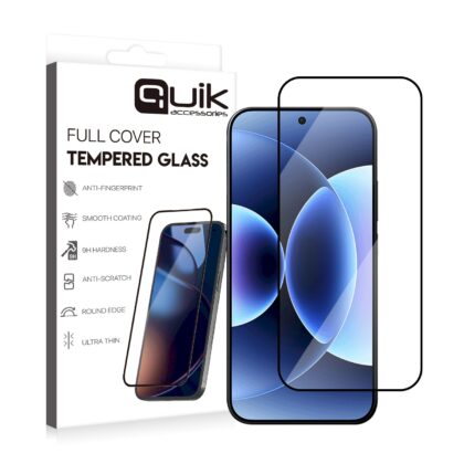 Quik Accessories Full Cover Tempered Glass for Xiaomi 17 Pro QK-TG-XIA-17-PR 4752168155134