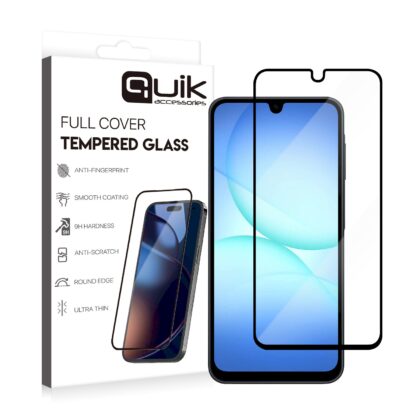 Quik Accessories Full Cover Tempered Glass for Samsung Galaxy A17 QK-TG-SM-A17 4752168155189