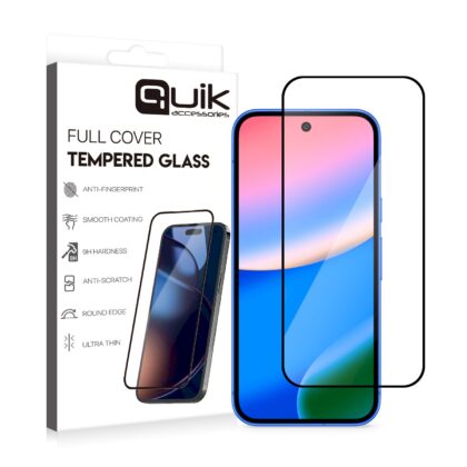 Quik Accessories Full Cover Tempered Glass for Samsung Google Pixel 10 Pro QK-TG-GOOG-PIX10PR 4752168155264