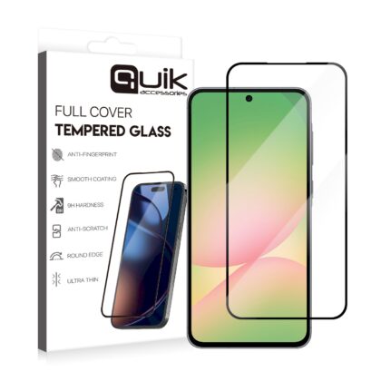 Quik Accessories Full Cover Tempered Glass for Samsung Galaxy A57 QK-TG-SM-A57 4752168155288