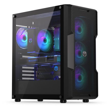 Case ENDORFY Regnum 400 ARGB MidiTower Case product features Transparent panel Not included ATX MicroATX MiniITX Colour Black EY2A009  EY2A009 5903018666280