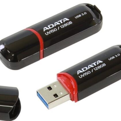 MEMORY DRIVE FLASH USB3 128GB/BLACK AUV150-128G-RBK ADATA AUV150-128G-RBK 4713435796320