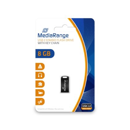 MEMORY DRIVE FLASH USB2 8GB/MR920 MEDIARANGE  MR920 4260283115464