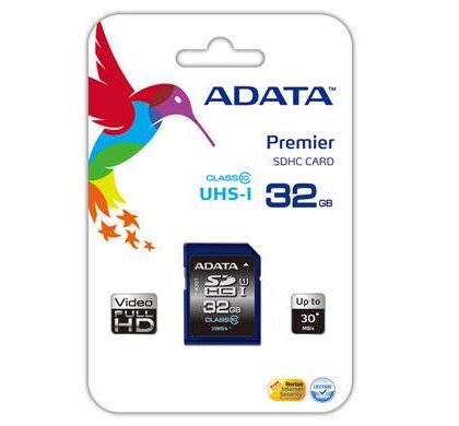 MEMORY SECURE DIGITAL HC 32GB/CLASS10 ASDH32GUICL10-R A-DATA  ASDH32GUICL10-R 4713435796702