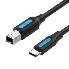 CABLE USB-C TO USB 2.0B/2M BLACK CQUBH VENTION  CQUBH 6922794756427