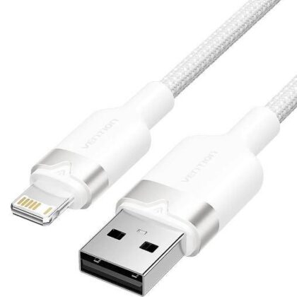 CABLE USB2.0 TO LIGHTNING/1M WHITE LANWF VENTION  LANWF 6922794783744