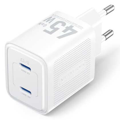 MOBILE CHARGER WALL 45W USB-C/2P WHITE FEFW0-EU VENTION  FEFW0-EU 6922794790209