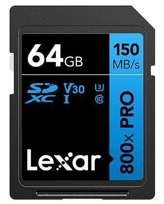 MEMORY SDXC 64GB UHS-I/LSD0800P064G-BNNNG LEXAR  LSD0800P064G-BNNNG 843367130139