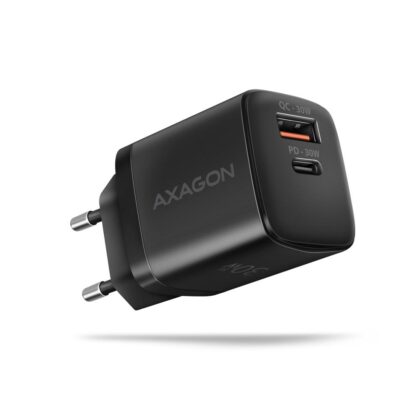 MOBILE CHARGER WALL USB 30W/2PORT BLACK ACU-PQ30 AXAGON ACU-PQ30 8595247907103