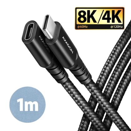CABLE USB-C EXTENSION 1M/BLACK BUCM32-CF10AB AXAGON  BUCM32-CF10AB 8595247907363