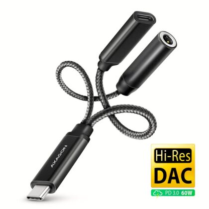 SOUND CARD ADAPTER USB-C/3.5MM/HI-RES DAC ADA-HCPD AXAGON  ADA-HCPD 8595247908759