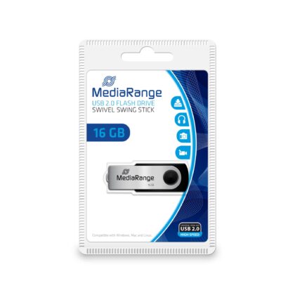 MEMORY DRIVE FLASH USB2 16GB/MR910 MEDIARANGE  MR910 4260057126214