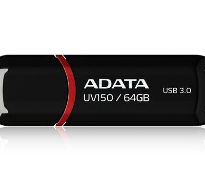 MEMORY DRIVE FLASH USB3.1 64GB/BLACK AUV150-64G-RBK ADATA  AUV150-64G-RBK 4713435799291